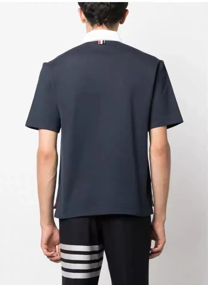 THOM BROWNE TB 24 POLO Royal Blue